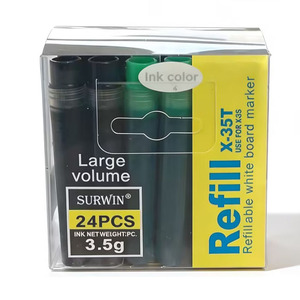 Marqueur pour tableau blanc de haute qualité, 4 couleurs, non toxique, écologique, avec cartouche d'encre rechargeable, pour l'écriture des étudiants et stylos rechargeables - Product Image 6