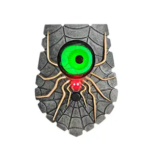 One-Eyeball Sound Effect Halloween Tabletop Decoration Trick Treat Funny Animated Props Scary Spider Doorbell for Party Yiwu