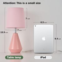 Petite lampe de chevet pour chambre à coucher, lampe de lecture de bureau, lot de 2 avec 3 températures de couleur, lampe de chevet en céramique de 15,5 pouces