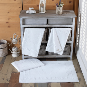 Varol 4-Piece Talia Series Jacquard Embroidered <b>Bath</b> <b>Towel</b> <b>Set</b> 50x70 cm 200g White Skin-Friendly & Home Use - Product Image 3