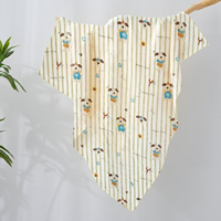 Couverture d'emmaillotage pour bébé de haute qualité, personnalisée, super douce, à 2 couches, imprimé 3D de fruits et d'animaux, écologique, tissée, portable, toute saison
