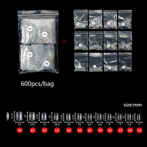 Lq61 600 pcs/bag Square Full Cover Nail Tips Prensa en las <span class=keywords><strong>uñas</strong></span> - Product Image 4