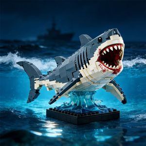 Cross-Border New Style JAWS Great White Shark Plastic Building Blocks Compatible <strong>LEGOs</strong> Underwater <strong>World</strong> Educational Assembly Toy - Product Image 2