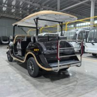 Voiture électrique rétro de luxe DZY et bus touristique noir classique personnalisable avec des fonctionnalités populaires
