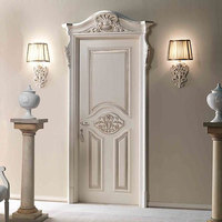Intérieur de villa personnalisé luxe simple porte ouverte en chêne chambre porte en bois grain d'ananas design sculpté