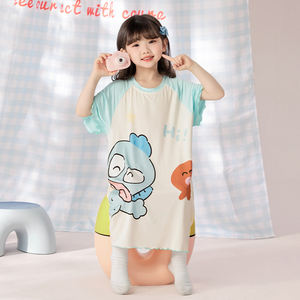 Lindo vestido <span class=keywords><strong>de</strong></span> princesa, chándal, pijamas estampados <span class=keywords><strong>de</strong></span> dibujos animados <span class=keywords><strong>de</strong></span> manga corta para niñas en la gran oferta <span class=keywords><strong>de</strong></span> verano para niños pequeños - Product Image 1