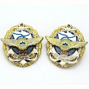 Professional soft enamel/hard enamel metal custom 3d bronze security pin badge