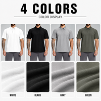 Polo de golf pour homme en tissu recyclé GH Wholesale, doux, respirant, manches courtes, vêtements de sport décontractés pour activités de plein air, t-shirt pour homme