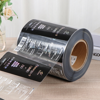 Etiquetas personalizadas transparentes Logotipo Adhesivo Impresión Rollo adhesivo Vinilo impermeable Embalaje Lámina transparente Pegatinas brillantes
