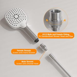 G1/2 ''ручной распылитель для биде, с одной ручкой, латунный запорный клапан с мягкой матовой отделкой из никеля - Product Image 4