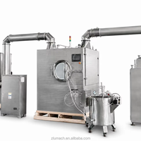 Machine de revêtement de film à haute efficacité contrôlée par PLC BG-150 ZLU pour la technologie de revêtement par chauffage des confiseries alimentaires, haute capacité 350 kg