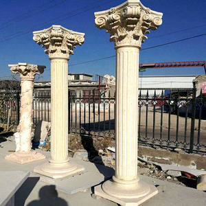 <span class=keywords><strong>Colonne</strong></span> romaine en marbre de style européen sculptée à la main en pierre naturelle décorative pour l'extérieur - Product Image 1