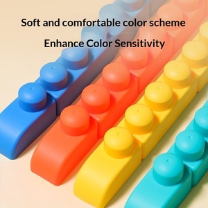 Bloques de Construcción de Goma Suave de Partículas Grandes para Niños, <span class=keywords><strong>Juguetes</strong></span> Educativos de Animales para Bebés de <span class=keywords><strong>1</strong></span> <span class=keywords><strong>Año</strong></span>, con Cubo de Almacenamiento para Ensamblar - Product Image 4