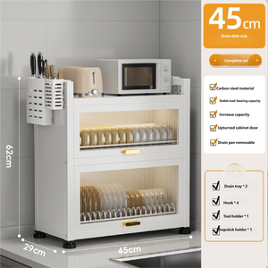 מתכת פחמן פלדה כפול עמיד למים מודרני צלחת מטבח רב תכליתי מודרני מדף מדף עבור ייבוש קערות צלחות אחסון סכו "ם - Product Image 4