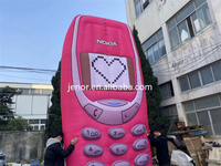 Modèle de téléphone mobile gonflable géant éclairage téléphone gonflable accessoires de dessin animé pour la publicité