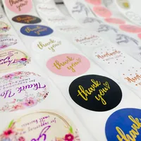 Rouleaux d'étiquettes rondes avec logo de marque adhésif personnalisé pour impression d'autocollants de produits