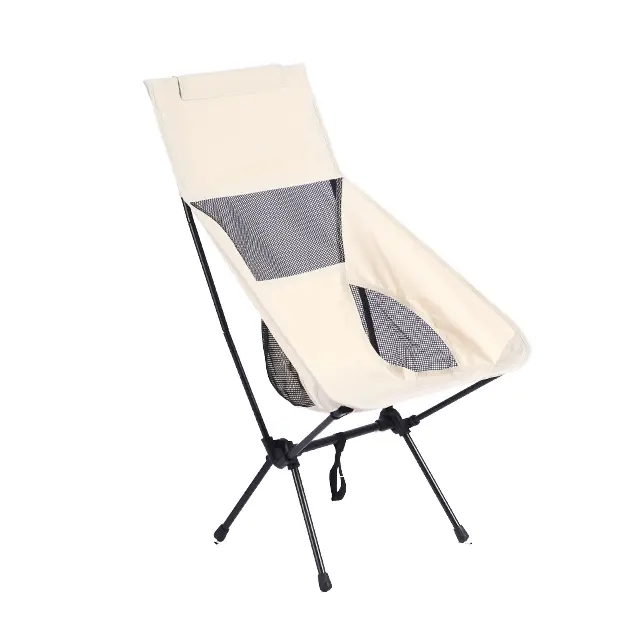 Chaise de pique-nique portable paresseux ultralégère chaise de plage pliante camping avec support de tête à dossier haut