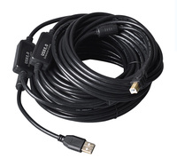 Cable usb 2,0 a macho a b macho de 30m, cable de impresora activa con IC y ferritas, color negro