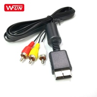 Kabel AV 3RCA PS2, Kabel Audio Video untuk Konsol PS2, Kabel Audio Video Komposit AV ke RCA untuk TV, Pasokan Pabrik