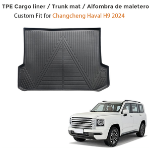 แผ่นรองท้ายรถ TPE แบบสั่งทำพิเศษสำหรับ Changcheng Haval H9 ปี 2024 |   แผ่นรองท้ายรถกันน้ำ ทนทุกสภาพอากาศ ป้องกันการลื่น ป้องกันสัมภาระหลังรถ - Product Image 2