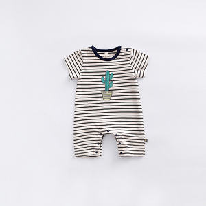 สินค้าขายดีจากจีน ชุดรอมเปอร์เด็กทารกผ้าถักลายทางเนื้อนุ่ม ผ้าฝ้าย - Product Image 4