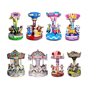 Bán 3 Chỗ Chạy Bằng Tiền Xu Merry Go Round Cho Trẻ Em Băng Chuyền Băng Chuyền Mini Di Động Cho Trẻ Em - Product Image 4