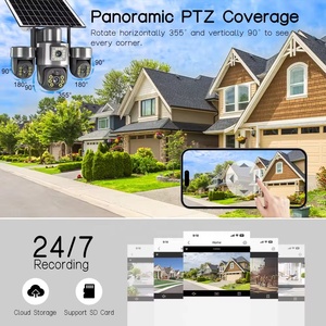 Cámara de Seguridad Inalámbrica Solar con Tres Lentes, 30MP, 4G, Tarjeta <span class=keywords><strong>SIM</strong></span>, V380 PRO, WIFI, CCTV, PTZ, Vigilancia Exterior, Red - Product Image 6