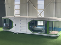 Modular al aire libre 2024 nuevo estilo prefabricado de lujo Eco Modern Cottage Boat House Luxury Showroom Space Capsule House