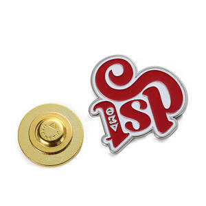 사용자 정의 자기 옷깃 핀 3D 편지 브랜드 로고 골드 실버 도금 철 부드러운 에나멜 배지 브로치 자석 핀 도매 선물 - Product Image 3