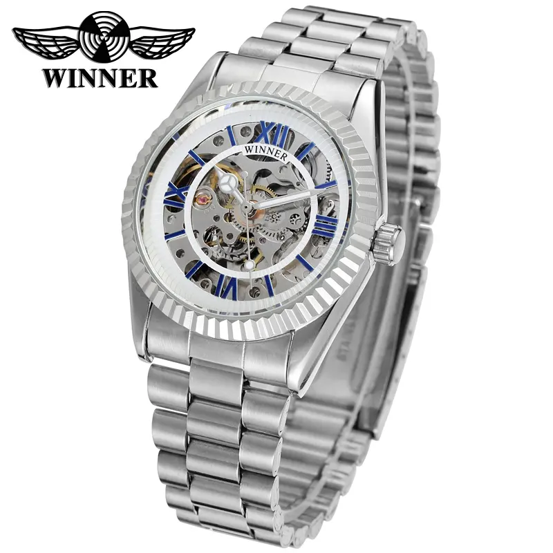 winner Brand Mini Gold Watches Mens Luxury OEM Self Winding Hot Sale Design Skeleton Mechanical Automatic Man Wrist Watch Men