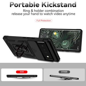 Promotion <span class=keywords><strong>pour</strong></span> <span class=keywords><strong>Google</strong></span> <span class=keywords><strong>Pixel</strong></span> <span class=keywords><strong>6</strong></span> <span class=keywords><strong>Pro</strong></span> téléphone coulissant Camshield support PC + TPU antichoc téléphone étui de protection <span class=keywords><strong>coque</strong></span> de Protection complète - Product Image 3