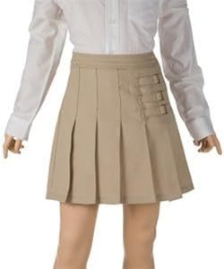 Meisjesschool Skort In Kaki Of Marineblauwe Meisjes Geplooide Rok Skort Rok Meisjes Verstelbare Taille Geplooide Aan De Voorkant - Product Image 3