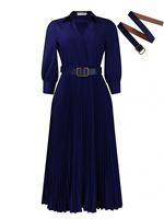 En stock, robe unie de couleur unie de style européen et américain, taille plus, t-shirt pour femmes