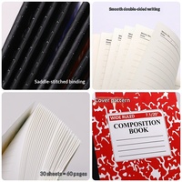 Carnet personnalisé A5 à couverture souple, 30 feuilles, motif marbré, reliure cousue, pour étudiants, devoirs, exercices, cadeau, vente en gros