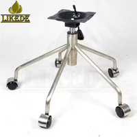 Base de chaise pivotante 5 étoiles en acier inoxydable de qualité supérieure, base de chaise robuste pour mobilier de bureau et de salon de direction