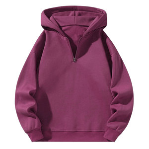 Sweats à capuche personnalisés pour hommes Sweats à capuche d'hiver en polyester/coton à demi fermeture éclair - Product Image 6