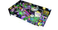 Toboggan et piscine à balles approuvés CE, populaires, sûrs, durables, attrayants, amusants, professionnels, équipement de terrain de jeu intérieur pour enfants
