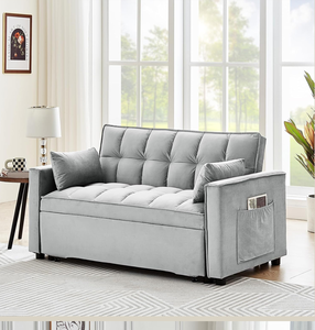 YILISTAR Vente en gros de canapé-lit <span class=keywords><strong>Futon</strong></span> convertible confort chambre salon banquette-lit fauteuil en velours pliable canapé-lit deux places pliant - Product Image 2