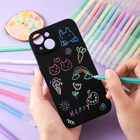 Stylo Gel Acrylique Baiyi, Pointe 1,0 mm, Encre Gel Plastique, Multicolore, Design Gelée Tridimensionnel, Idéal pour Étudiants et Prise de Notes