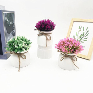 Plante artificielle en pot Paulon, 12 cm de haut, en plastique, style bonsaï, décoration intérieure/extérieure, accessoires de mariage - Product Image 2