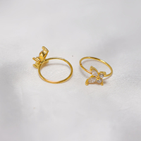 Bijou de piercing pour le nez en argent sterling 925 avec zircon en forme de croix, vente en gros, pour femme, cadeau de mariage tendance