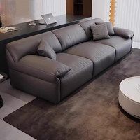 Hochwertiges Modernes Dreisitzer-Ledersofa mit Langlebiger Schaumstofffüllung für Apartment-Wohnzimmer oder Villa