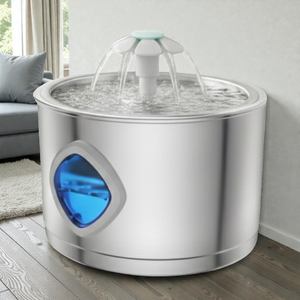 Bebedero Automático Multifuncional de Acero Inoxidable de 2.8L a Prueba de Fugas, Moderno y Sólido para Perros, con Sistema de Filtración Multicapa para Mascotas Pequeñas - Product Image 1