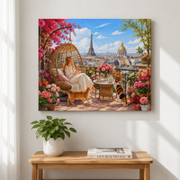 Peinture décorative imprimée par numéros avec cadre, kit d'art sur toile DIY, décoration intérieure, cadeau de Noël