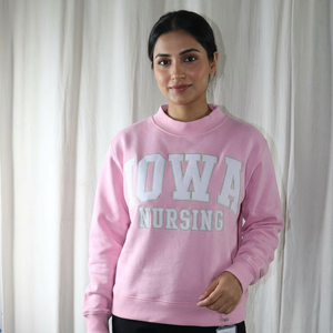 IOWA Men's Pink Hooded Sweatshirt 100% Cotton Winter Applique Embroidery Finer Threads - Product Image 1