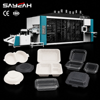 Machine de thermoformage plastique haute vitesse multi-stations pour la fabrication de boîtes à lunch en PP, PLA, PET pour la restauration rapide