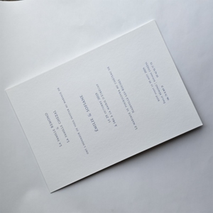 Carta di lusso personalizzata in cotone tipografico di lusso inviti di nozze di fascia alta con testo cartolina in rilievo con cartolina stampa carta Menu - Product Image 4