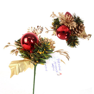 اختيار عيد الميلاد عيد الميلاد الديكور المورد صنوبر اصطناعي مخروط يختار عيد الميلاد أحمر أبيض - Product Image 2