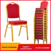 Chaise commerciale de salle de banquet d'art de fer pour des conférences d'événements d'hôtels chaise pliable de mariage de restaurant en métal avec le dossier rouge