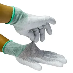 Connecteurs et bornes en argent, tissu polyester ESD, revêtement antistatique en PU pour la paume, ajustement parfait pour la paume, Carbon 2006 <span class=keywords><strong>Boulevard</strong></span> 200, garantie 1 an - Product Image 2